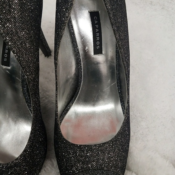 Caparros NEO Platform Open Toe Shoes Black Sz 10 - Picture 7 of 8